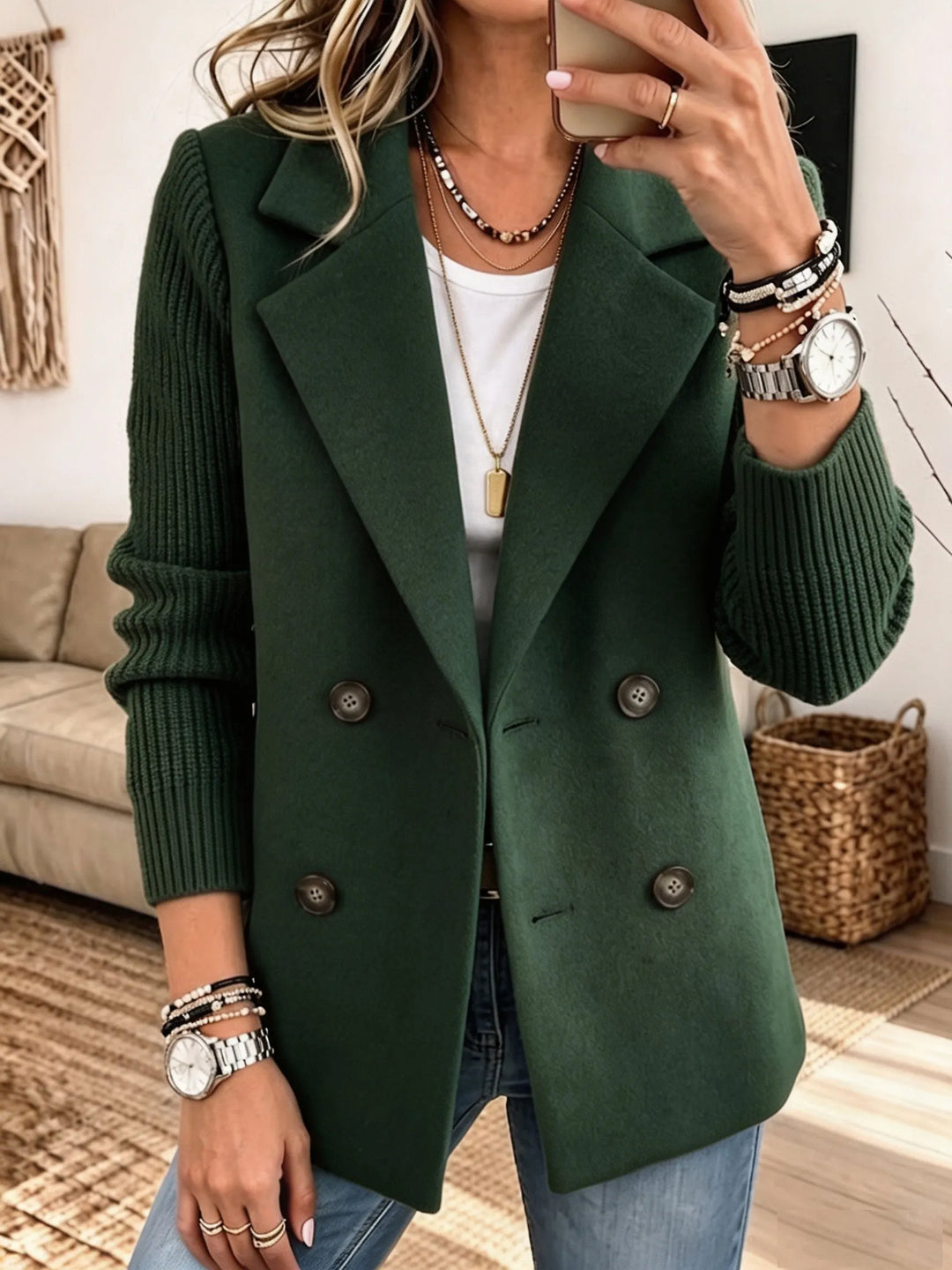 Carla | Blazer con mangas de punto