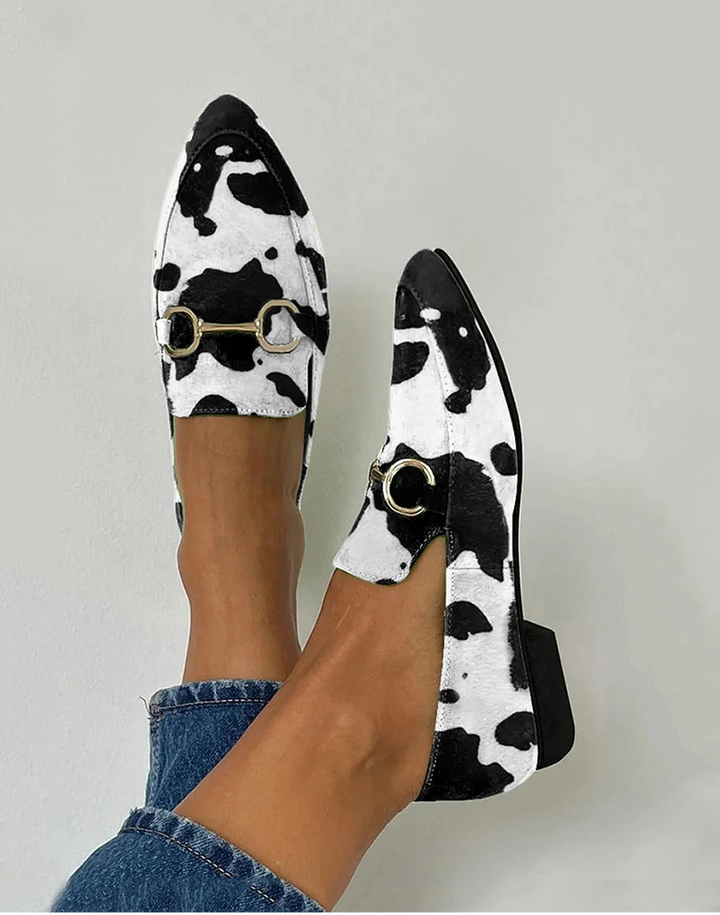 Diana | Mocasines con Hebilla Impresa para Mujeres | Zapatos Casual Elegantes