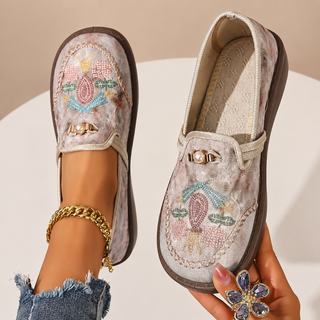 Kyra | Mocasines de Confort Vintage Bordados para Mujeres