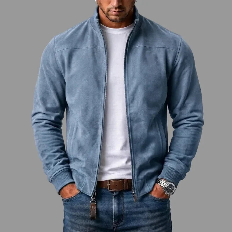 Matías | Chaqueta Bomber de Gamuza