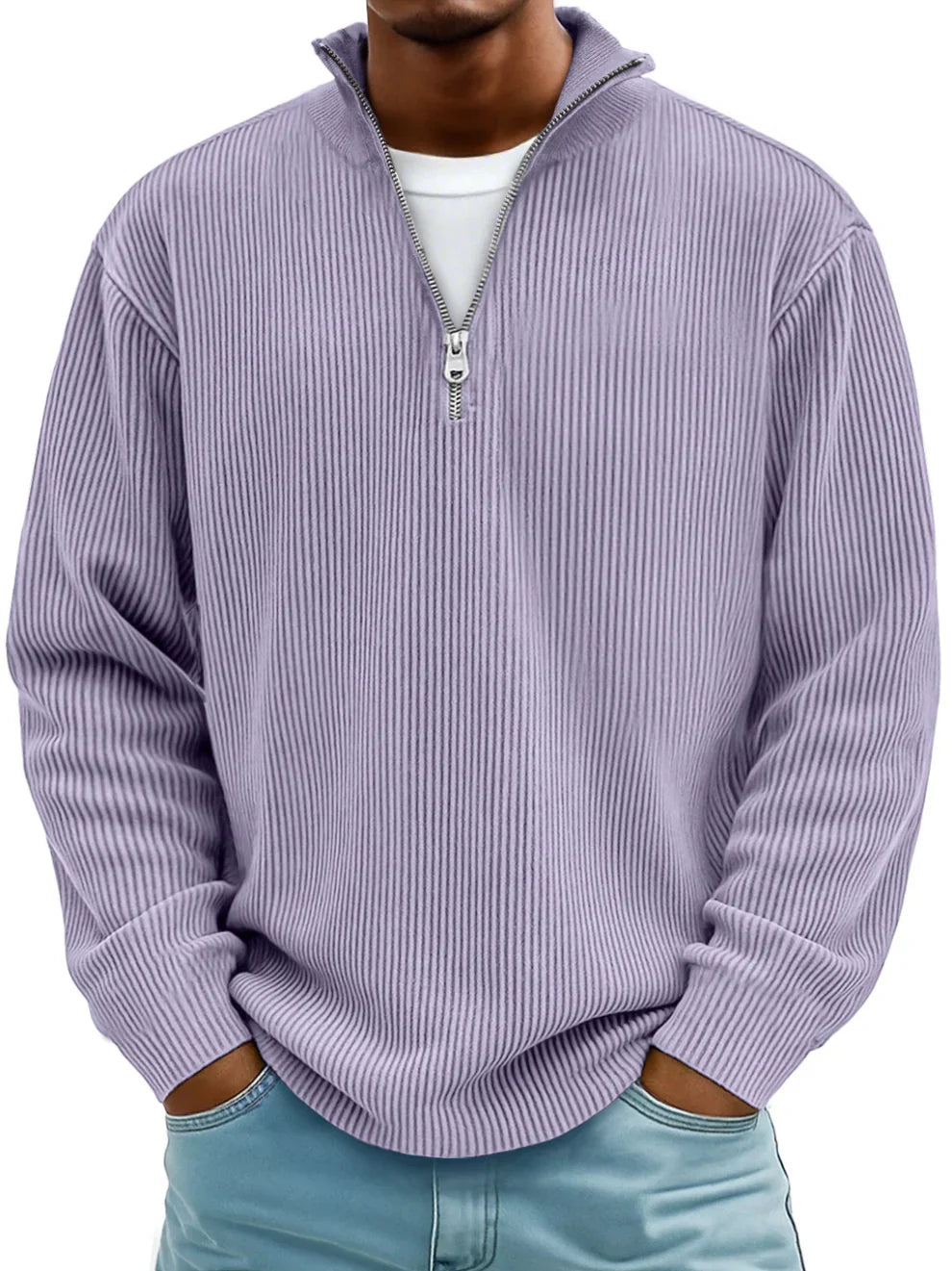Marc | Sweater Acanalado con Cierre