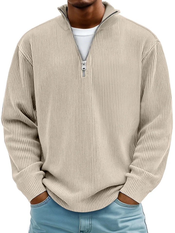Marc | Sweater Acanalado con Cierre