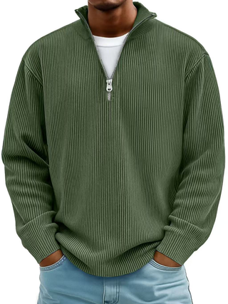 Marc | Sweater Acanalado con Cierre