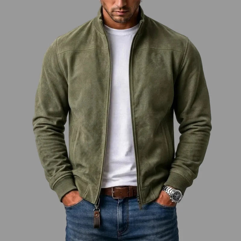 Matías | Chaqueta Bomber de Gamuza