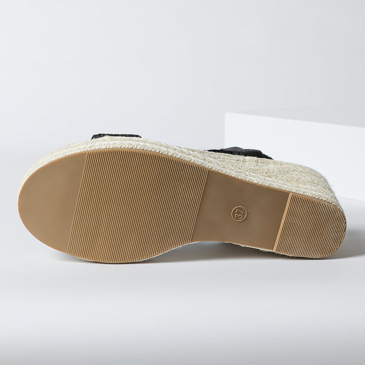 Aroa | Sandalias de cuña tejidas a mano