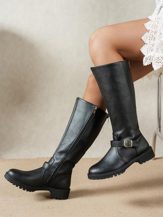 Francesca | Botas altas de taco bajo
