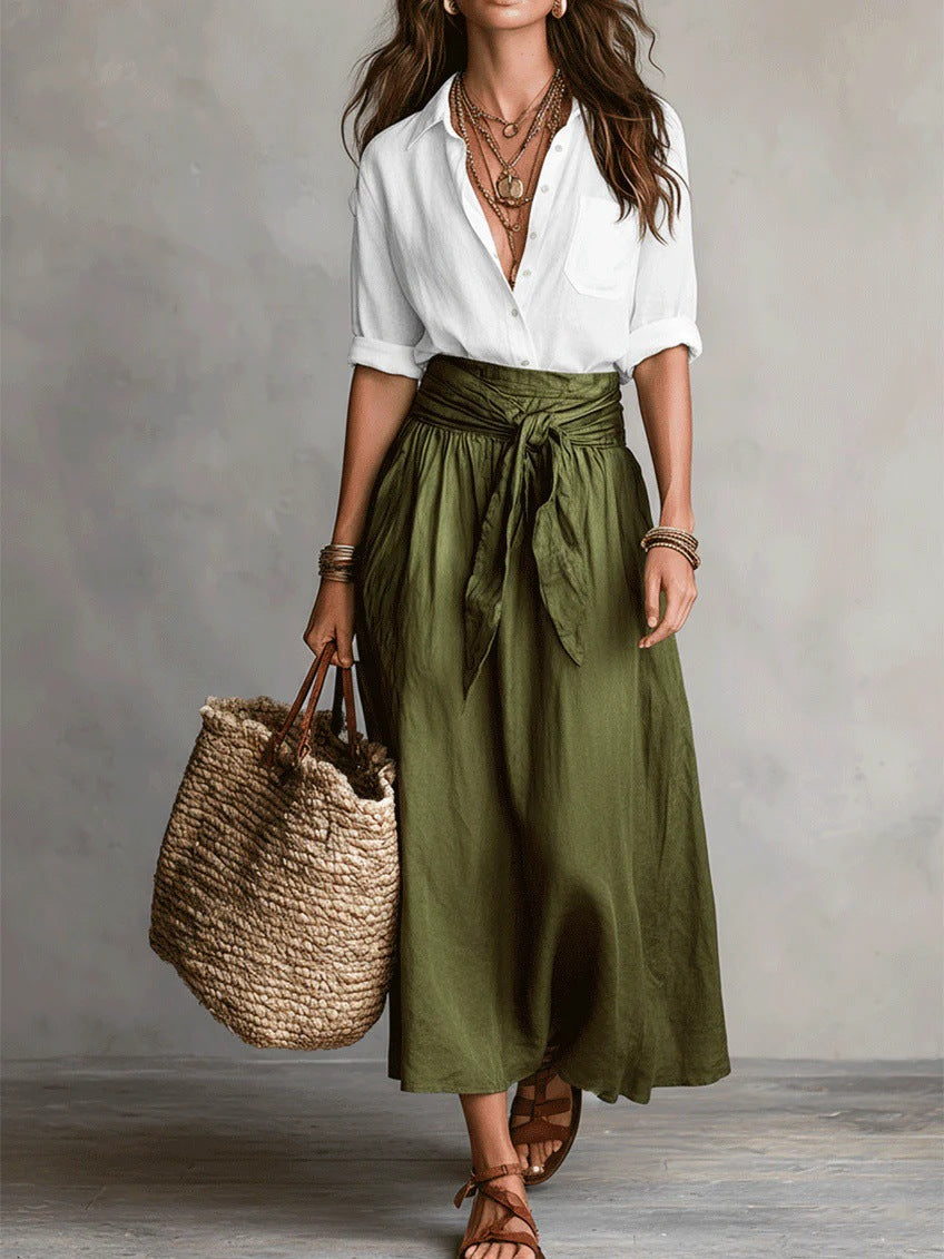 RENATA | CONJUNTO CAMISA Y FALDA