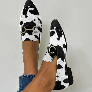 Diana | Mocasines con Hebilla Impresa para Mujeres | Zapatos Casual Elegantes