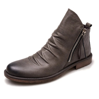 Zapato de piel caña alta
