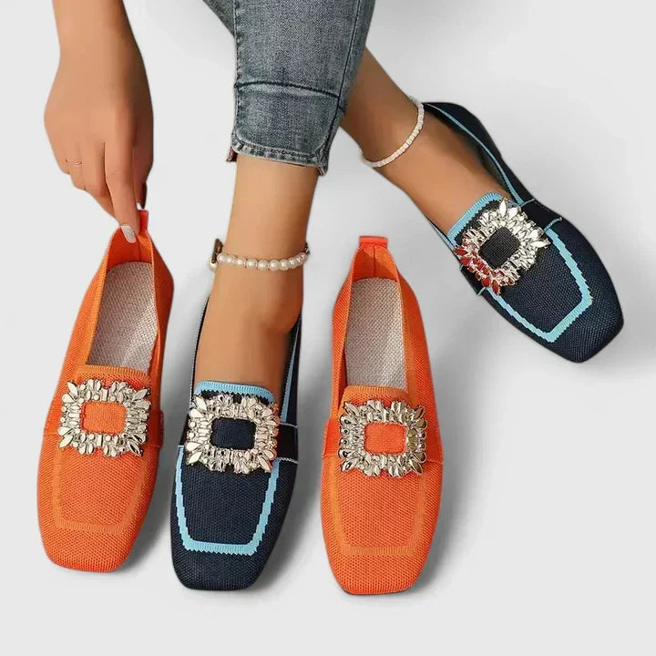 Mary | Mocasines Ortopédicos de Confort para Mujeres | Zapatos de Ajuste Ancho