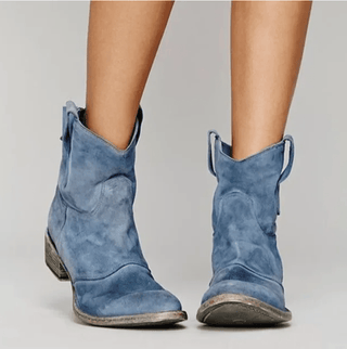 Hailey | Botines de Gamuza con Tacón Estable