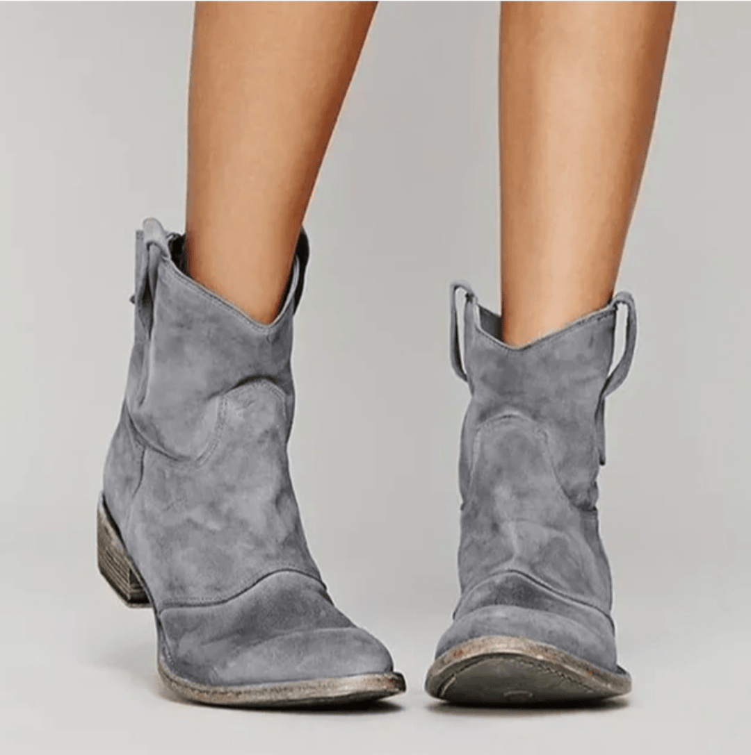 Hailey | Botines de Gamuza con Tacón Estable
