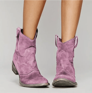 Hailey | Botines de Gamuza con Tacón Estable