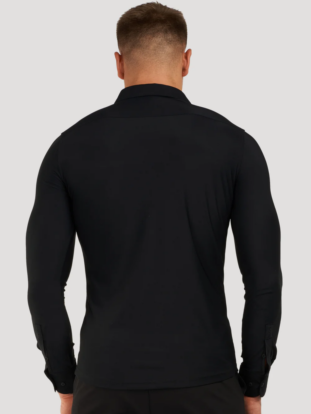 Camisa clásica elástica celeste