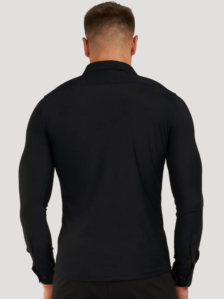 Camisa clásica elástica celeste