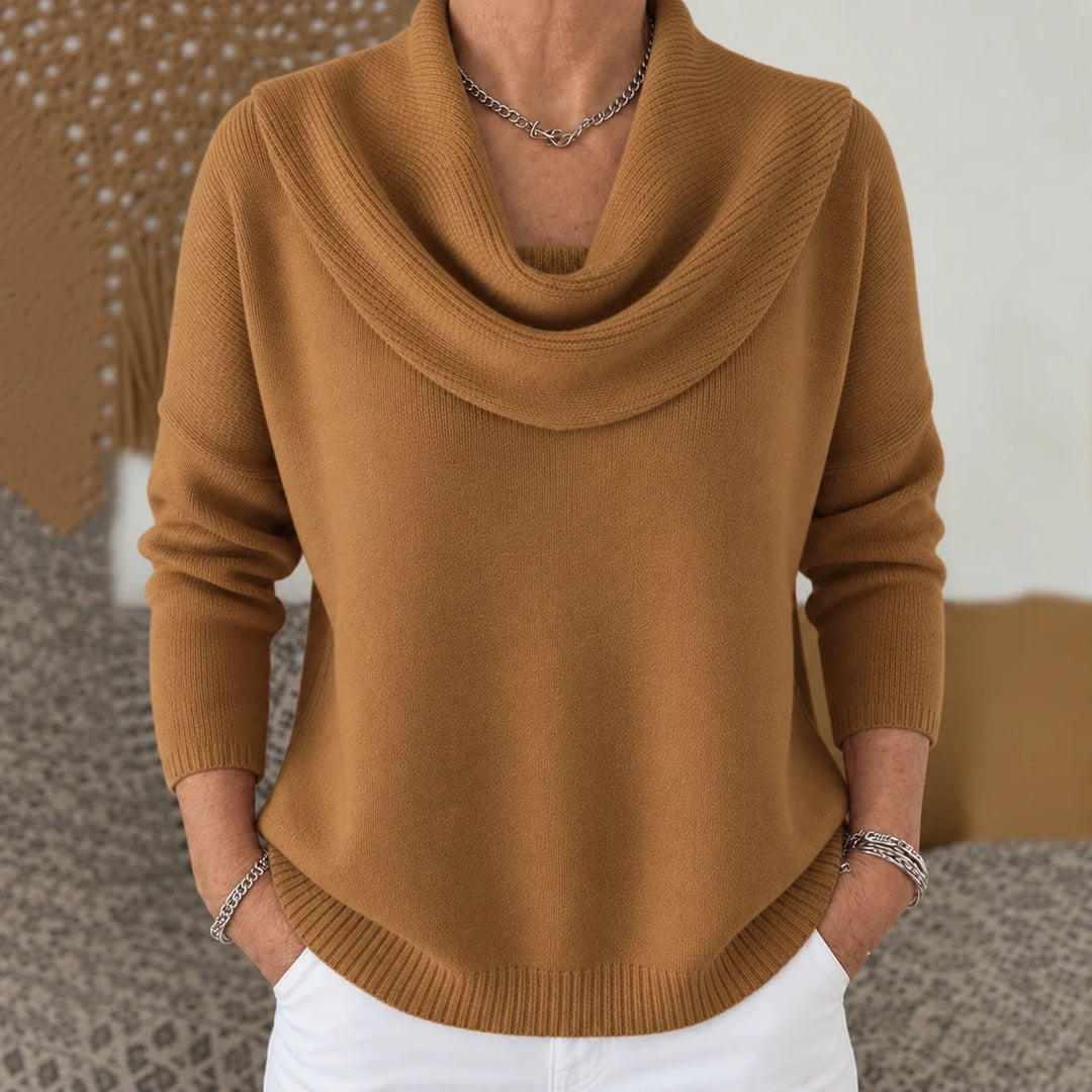 Isidora | Sweater de Cuello Drapeado