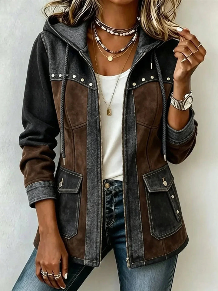 Josefina | Chaqueta bicolor con capucha