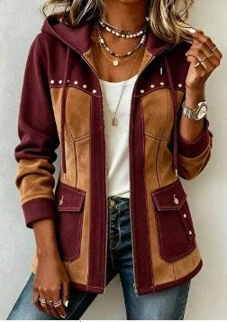 Josefina | Chaqueta bicolor con capucha