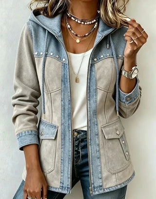 Josefina | Chaqueta bicolor con capucha
