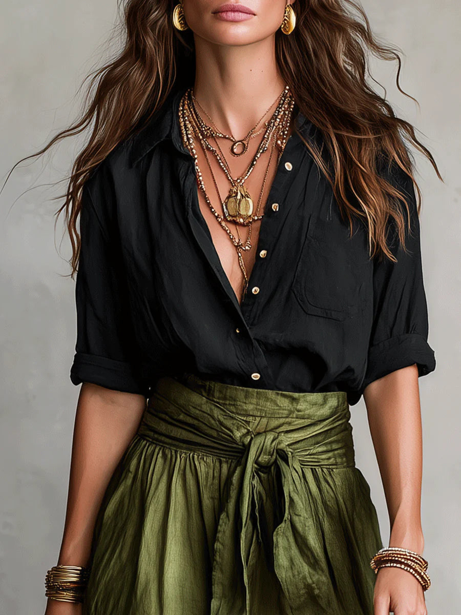 RENATA | CONJUNTO CAMISA Y FALDA