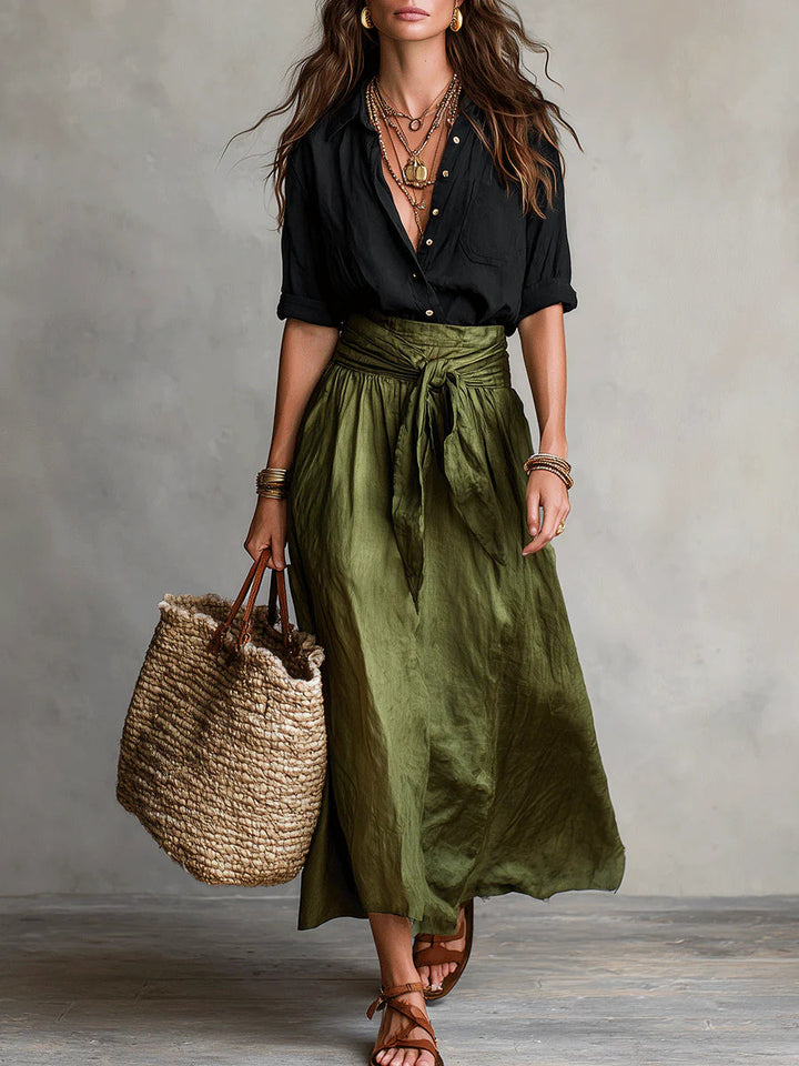 RENATA | CONJUNTO CAMISA Y FALDA