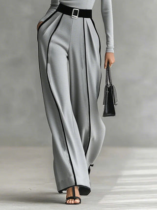 Adela | Conjunto de cuello alto y pantalón ancho