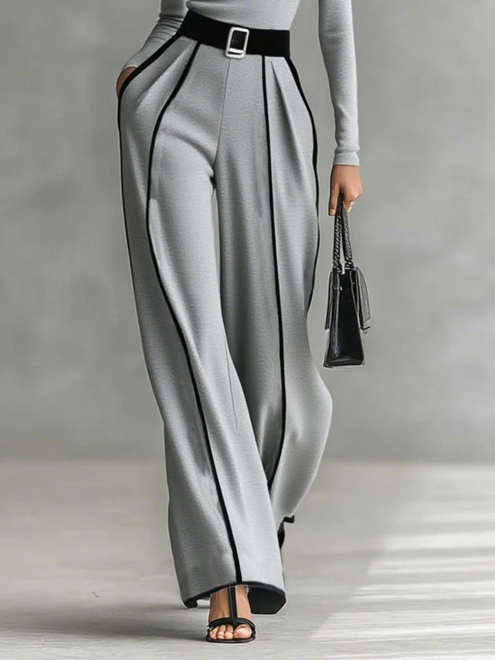 Adela | Conjunto de cuello alto y pantalón ancho