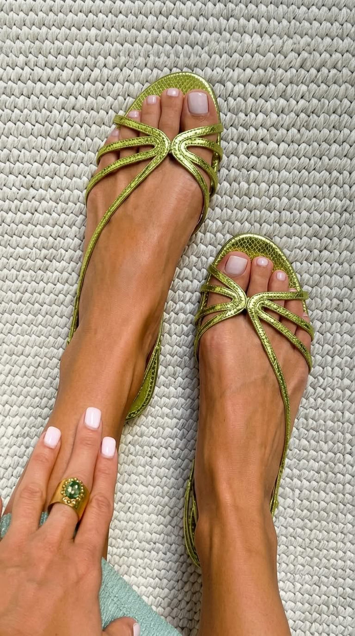 Ginevra | Sandalias de Confort Doradas para Mujeres