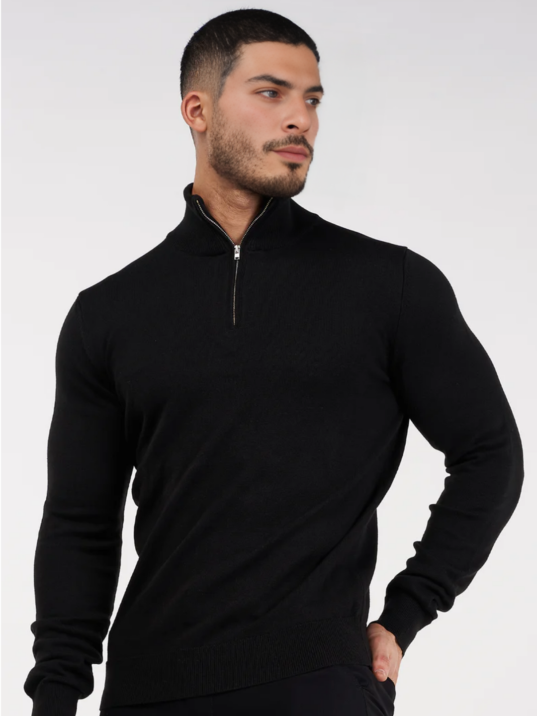 Sweater con medio cierre