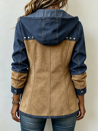 Josefina | Chaqueta bicolor con capucha