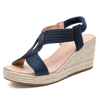 Aroa | Sandalias de cuña tejidas a mano